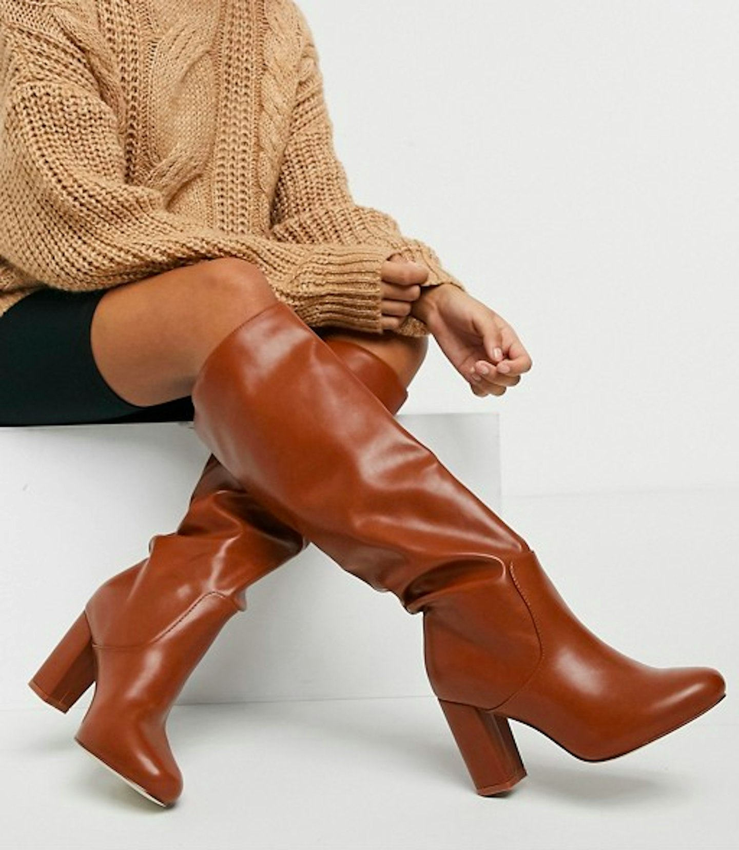 Fame wide calf knee high boots sales